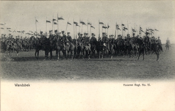 Ak Hamburg Wandsbek, Husaren-Regiment Nr. 15
