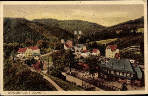 Postcard Dahlerbrück Schalksmühle, Volmetal, Ortspanorama