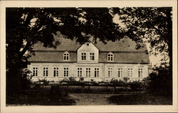 Postcard Züssow in Vorpommern, manor house, landowner Scheibe