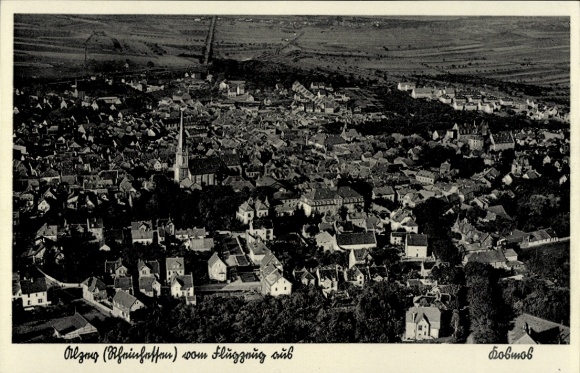 Ak Alzey in Rheinhessen, luchtfoto