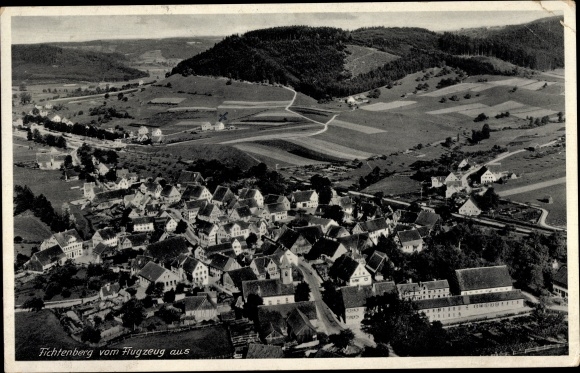 PC Fichtenberg in Württemberg, aerial photo of the place