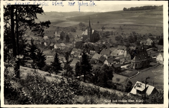 Ak Holpe Morsbach in de wijk Oberberg, overzicht, kerk