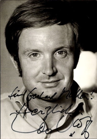 Postcard actor Udo Vloff, portrait, autograph
