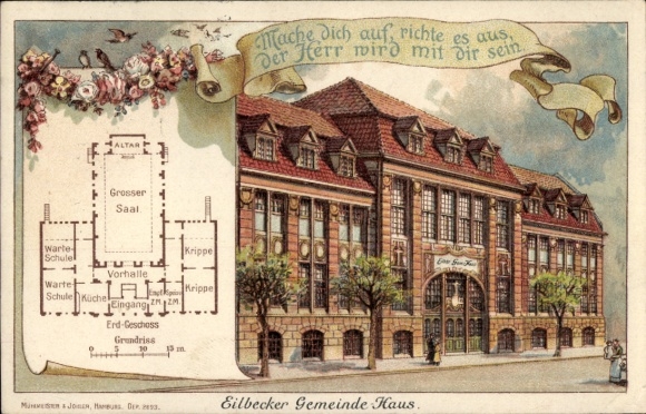 litho Hamburg Wandsbek Eilbek Eilbeck, gemeenschapscentrum