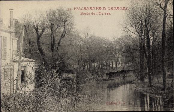 Ansichtkaart Villeneuve St Georges Essonne, Bords de l'Yerres