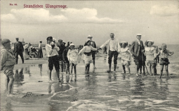 Ak Nordseebad Wangerooge, Badegäste am Strand