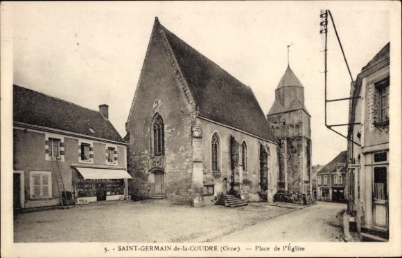 Ak Saint Germain de le Coudre Orne, Kirche
