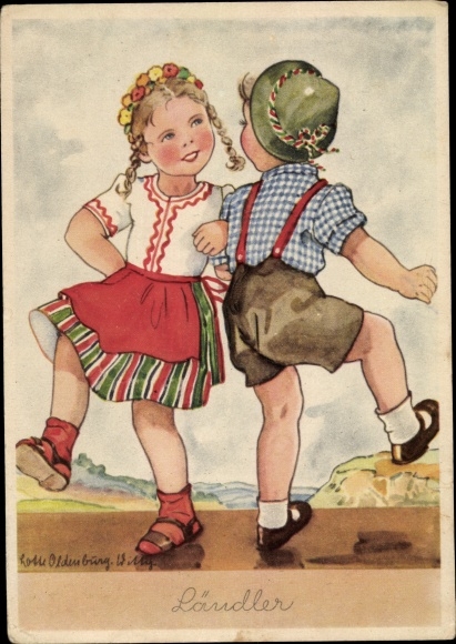 Artist PC Oldenburg Wittig, L., Ländler, dancing children