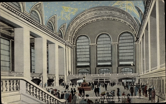 Postcard New York City USA, Grand Central Terminal Station