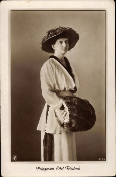 Ansichtkaart Sophie Charlotte van Oldenburg, Prinses Eitel Friedrich van Pruisen