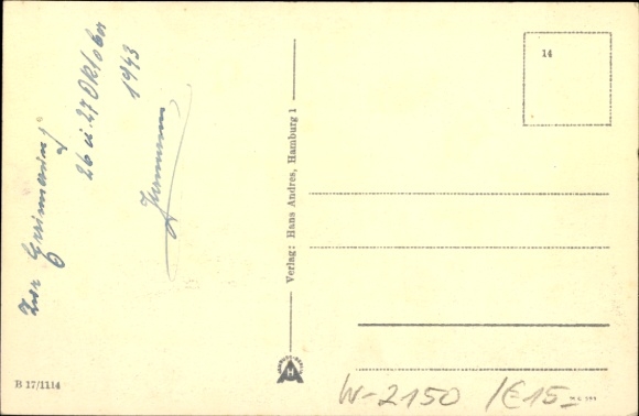 Postcard Buxtehude in Lower Saxony, West-Fleeth