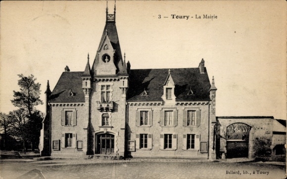 Postcard Toury Eure et Loir, town hall of s building, nmotiv