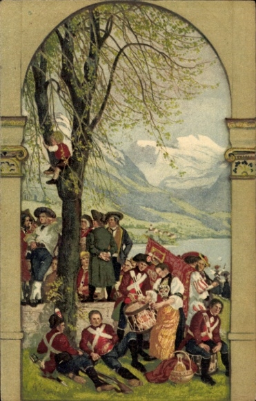 Ganzsachen Ak Schweiz, Bundesfeier 1918, Für unsere Soldaten