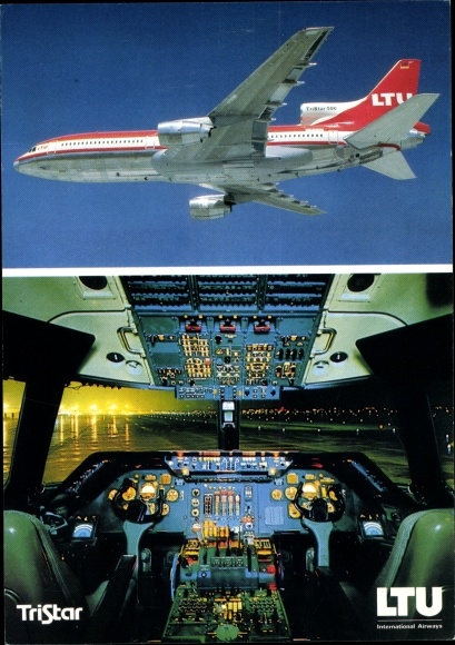 Samolot pasażerski KP LTU, TriStar L-101 1-500, kokpit