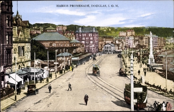 Postcard Douglas Isle of Man, Harris Promenade