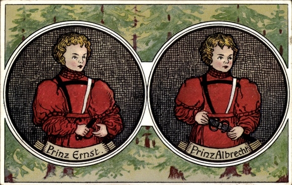 Ak Prinzenraub im Schloss zu Altenburg Juli 1455, Prinz Ernst, Prinz Albrecht
