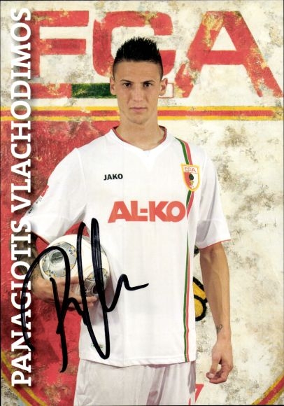 Autogrammkarte Fußballer Panagiotis Vlachodimos, FC Augsburg, Autogramm