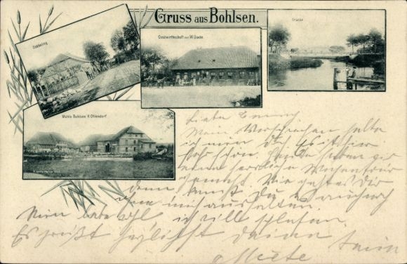 Postcard Bohlsen Gerdau in the Lüneburg Heath, guesthouse, lake