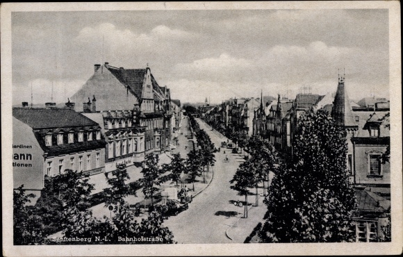 KP Senftenberg na Dolnych Łużycach, widok na Bahnhofstrasse