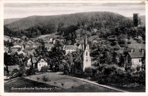 Postcard Tautenburg in Thuringia, general view