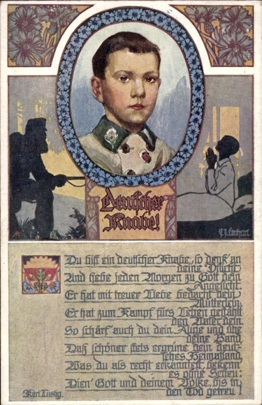 Poem Artist Postcard Deutscher Knabe, Deutscher Schulverein No. 891