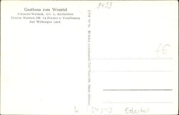 PC Kleinern Edertal, lot from the inn to the Wesetal, L. Bardeleben