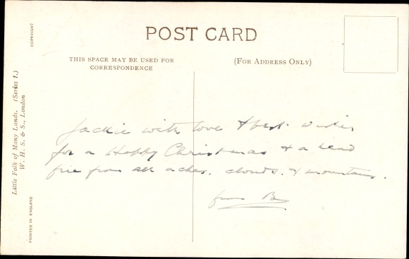 Artist Postcard Sowerby, Wait till the clouds roll by, England, costumes, national flag