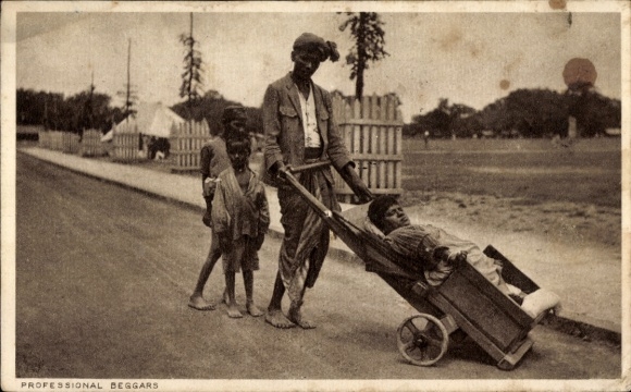 Ak Professionelle Bettler in Afrika