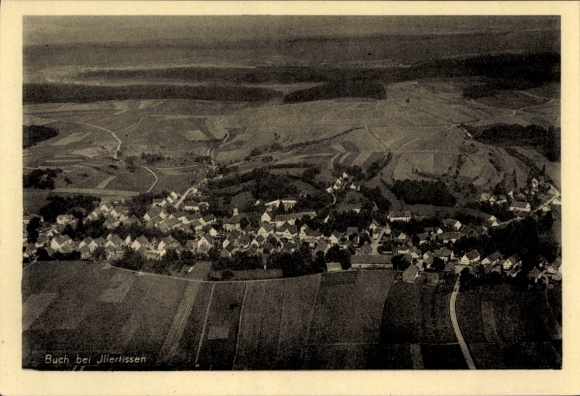 Postcard Buch (near Illertissen) in Swabia, aerial photograph
