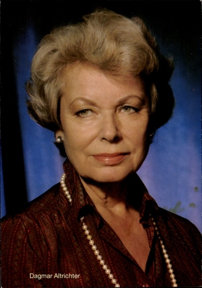 KP aktorka Dagmar Altrichter, portret, autograf