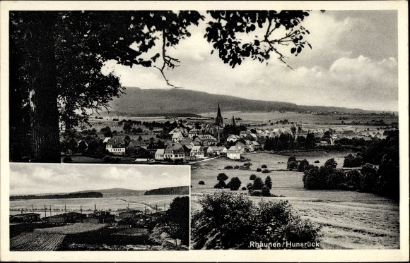 Postcard Rhaunen in Rhineland-Palatinate, general view