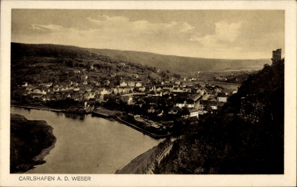 Postcard Bad Karlshafen on the Weser, general view