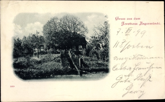 Ak Angermünde in der Uckermark, Forsthaus