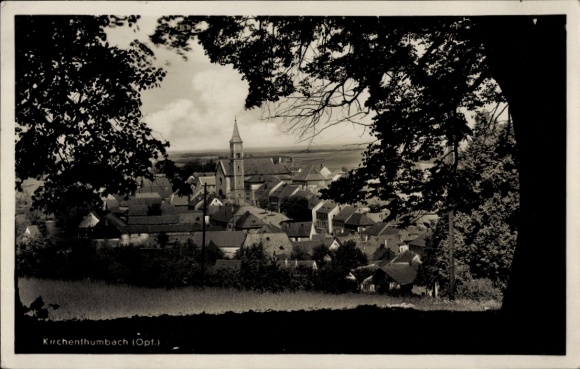 Ak Kirchenthumbach in de Opper-Palts, gedeeltelijk zicht, kerk