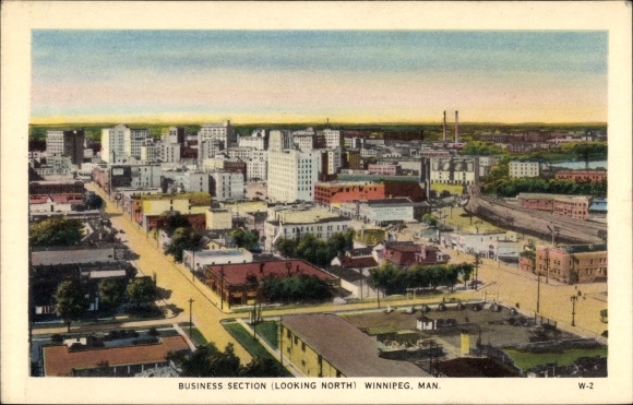 KP Winnipeg Manitoba Kanada, sekcja biznesowa (patrząc na północ)