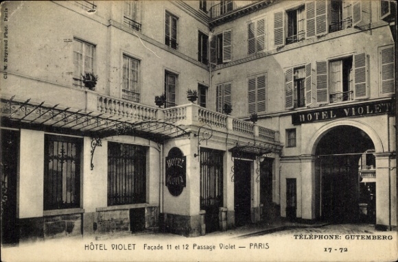 CPA Parijs XV Vaugirard, Hotel Violet
