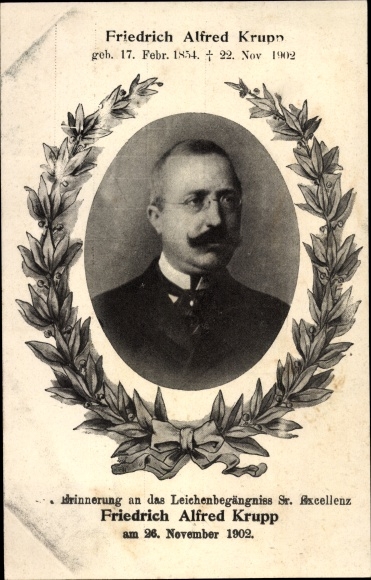 KP Niemiecki przemysłowiec Friedrich Alfred Krupp, portret