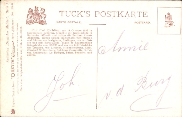 Artist Postcard Röchling, C., Soldier in Uniform with Bayonet