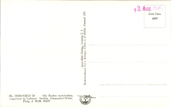 Postcard Kalbe Calbe Milde in the Altmark, aerial photograph
