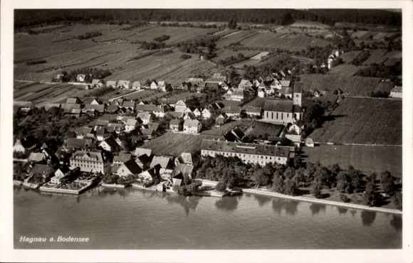 Ak Hagnau am Bodensee, Luftbild