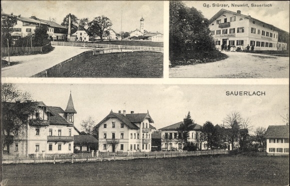 PC Sauerlach in Upper Bavaria, partial views, Gg. Faller, new host
