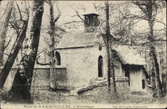 Ak Rambouillet Yvelines, Park, Ermitage