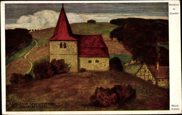 Artist PC Schiestl, Matthäus, little church in Franconia