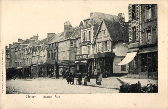 Ak Orbec Calvados, Grande Rue