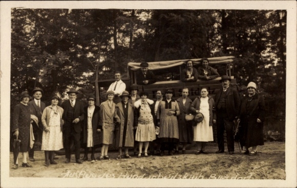 Foto Ak Buckow in der Märkischen Schweiz, Ausflug Handarbeits-Klub Biesdorf