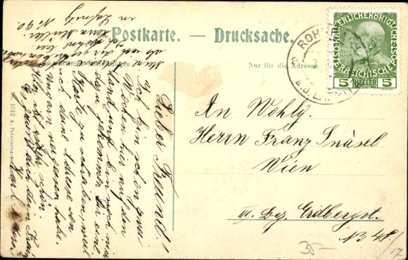 Postcard Rohrbach Vorau Styria, train station, track side, railway
