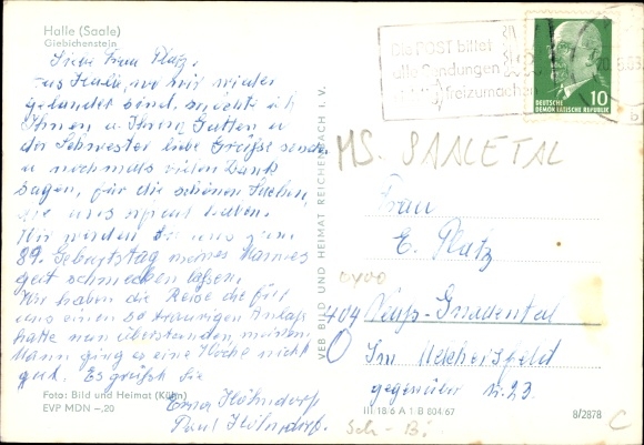 Postcard Halle an der Saale, Giebichenstein Castle from Saale, passenger ship