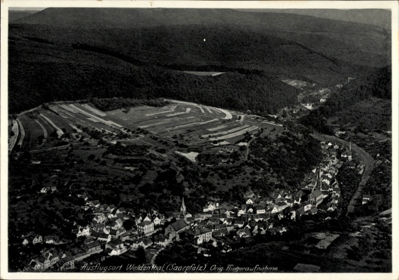 Ak Weidenthal in der Pfalz, Fliegeraufnahme
