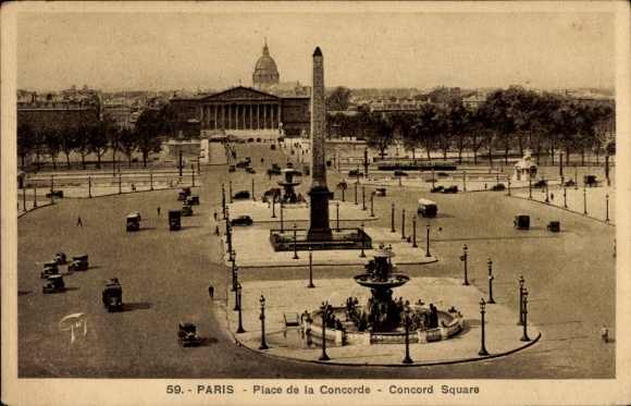 Ansichtkaart Parijs VIII, Place de la Concorde