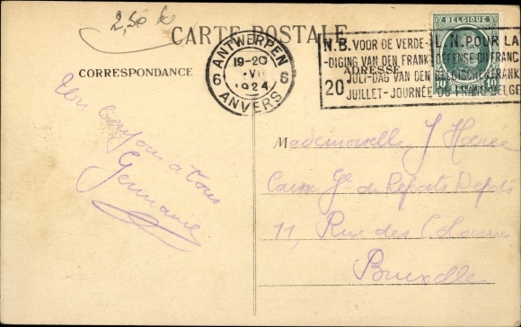 Ansichtkaart Anvers Antwerpen Vlaanderen, SS Elisabethville, Compagnie Belge Maritime du Congo